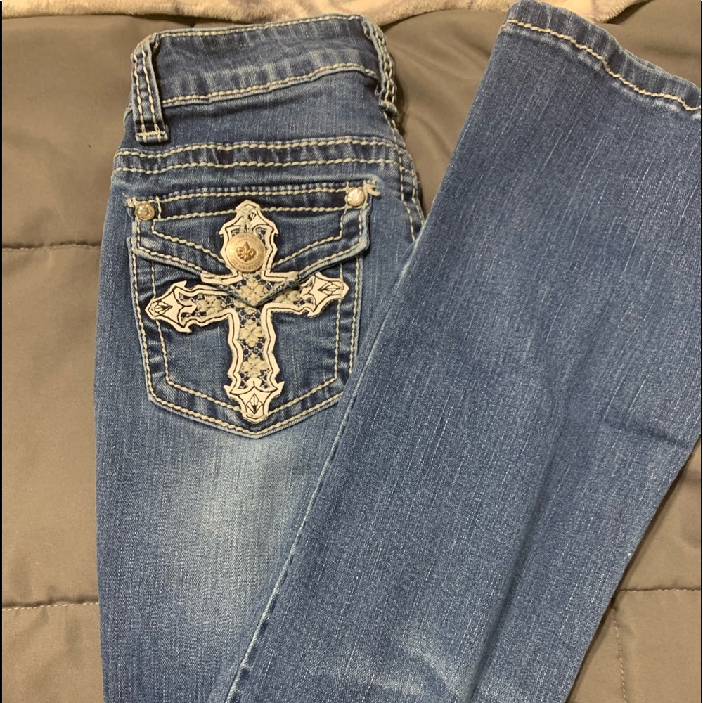 Wired Heart Girls Boot Cut Jeans